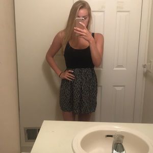 Black and patterned dress